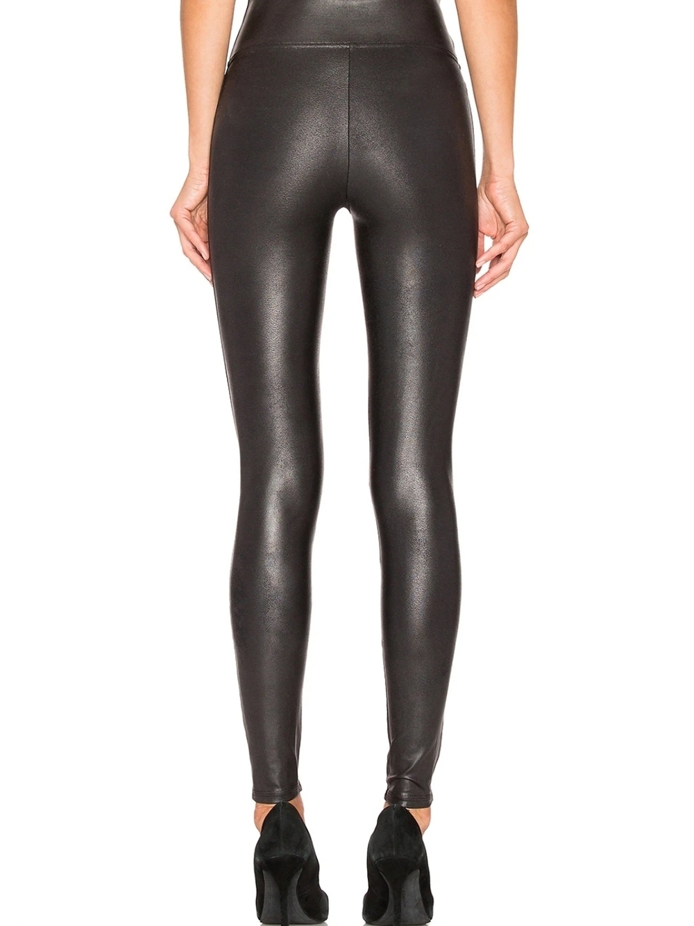 SPANX NWT Faux Leather-Look Leggings Classic High Waist Slimming Womens Size S - Picture 2 of 11